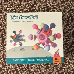 New Sensory Teether Ball - Safe Soft Rubber Toy for 0+ Months